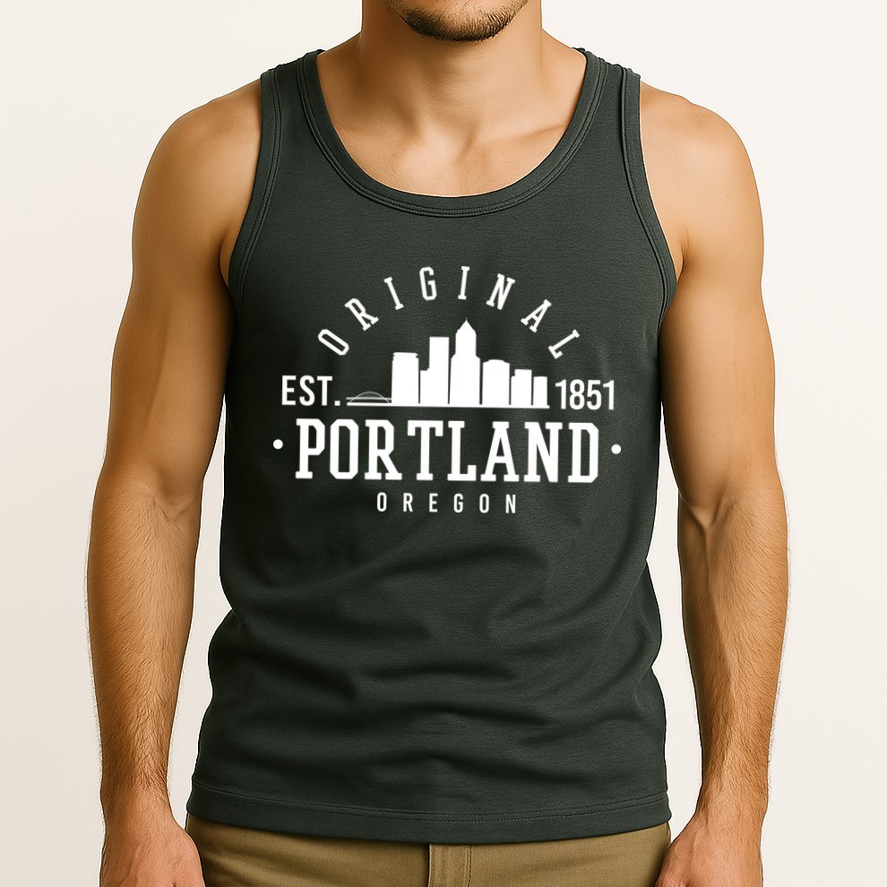 Original Portland Oregon Est 1851 Skyline Tank Top