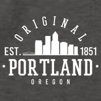 Original Portland Oregon Est 1851 Skyline Vector Backpack