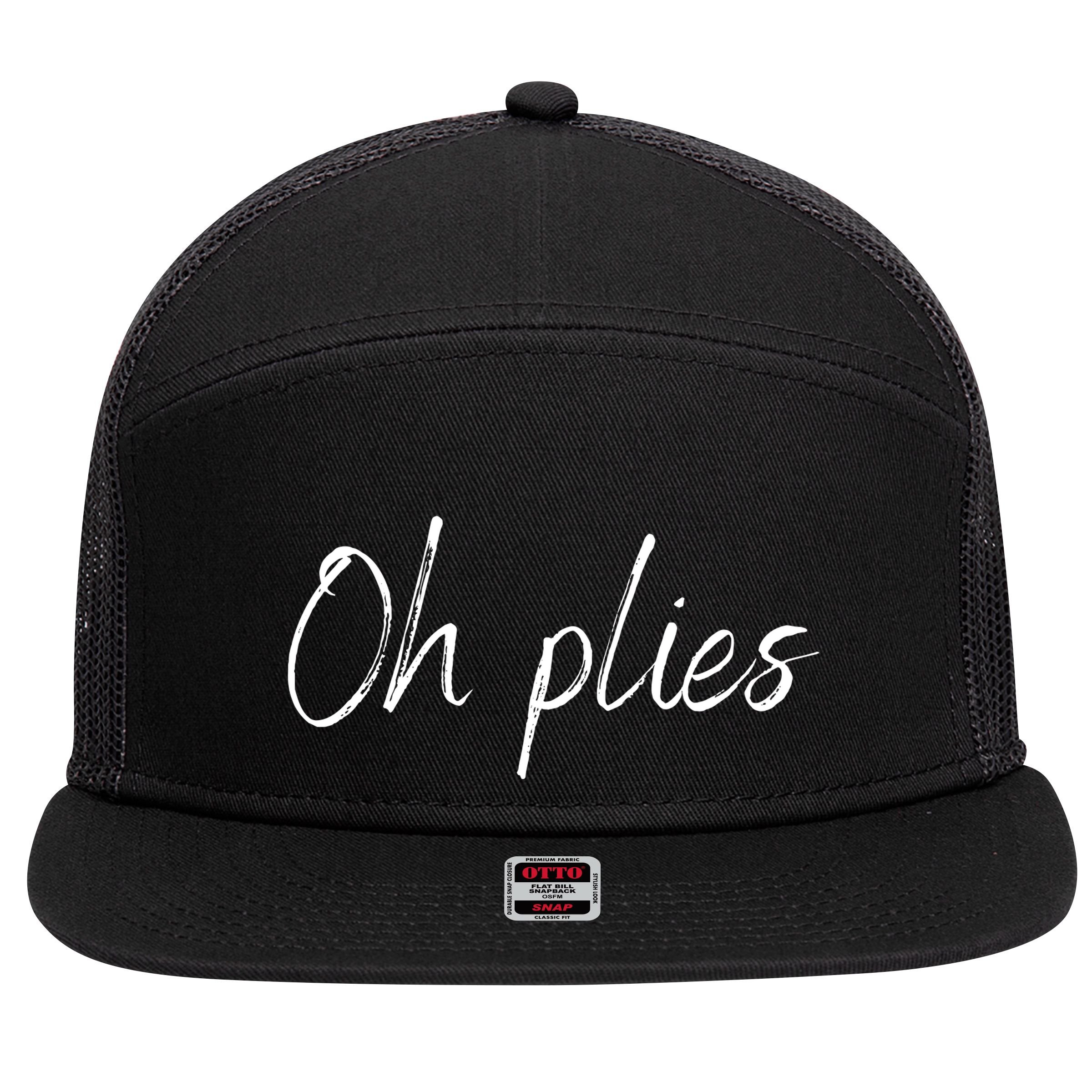 Oh Plies 7 Panel Mesh Trucker Snapback Hat