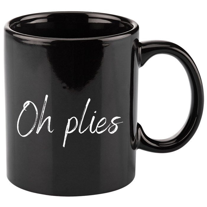 Oh Plies 11oz C Handle Ceramic Mug