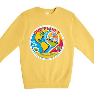 Our Planet Our Responsibility Climate Change Graphic Premium Crewneck Sweatshirt