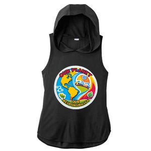 Our Planet Our Responsibility Climate Change Graphic Ladies PosiCharge Tri-Blend Wicking Draft Hoodie Tank