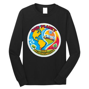 Our Planet Our Responsibility Climate Change Graphic Long Sleeve Shirt