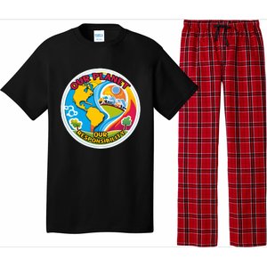 Our Planet Our Responsibility Climate Change Graphic Pajama Set