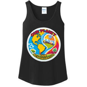 Our Planet Our Responsibility Climate Change Graphic Ladies Essential Tank