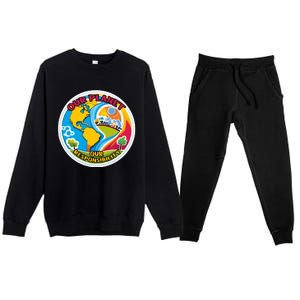 Our Planet Our Responsibility Climate Change Graphic Premium Crewneck Sweatsuit Set