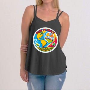 Our Planet Our Responsibility Climate Change Graphic Women's Strappy Tank