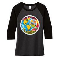 Our Planet Our Responsibility Climate Change Graphic Women's Tri-Blend 3/4-Sleeve Raglan Shirt