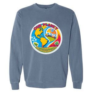 Our Planet Our Responsibility Climate Change Graphic Garment-Dyed Sweatshirt