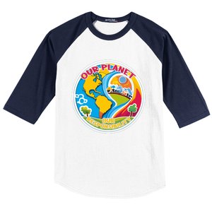 Our Planet Our Responsibility Climate Change Graphic Baseball Sleeve Shirt