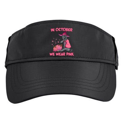 October Pink Pitbull Dog Breast Cancer Awareness Halloween Adult Drive Performance Visor