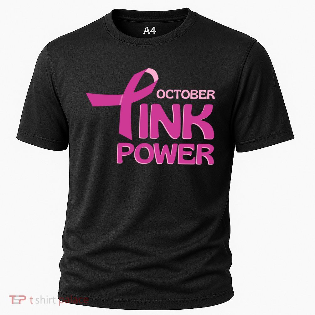 October Pink Power Breast Cancer Cooling Performance Crew T-Shirt