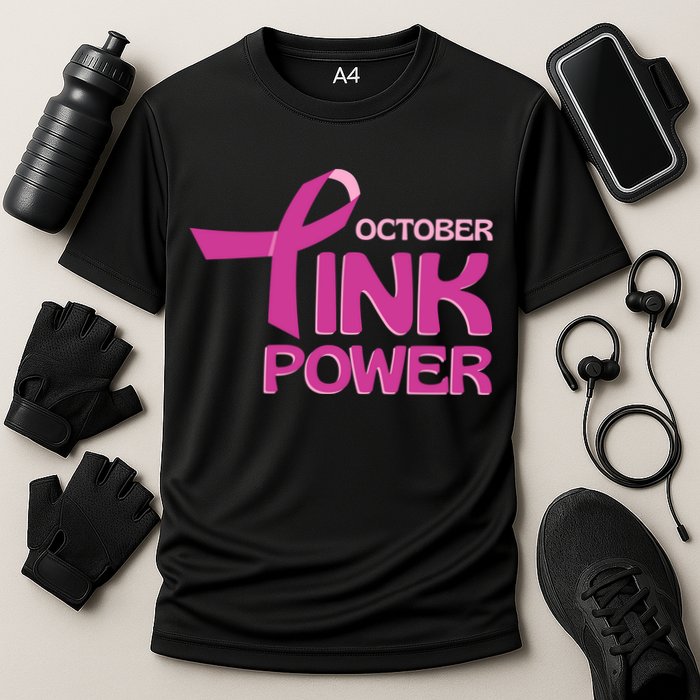 October Pink Power Breast Cancer Performance Shirt
