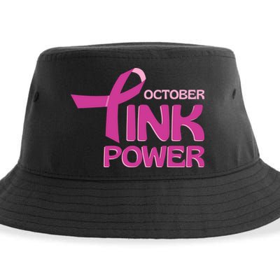 October Pink Power Breast Cancer Sustainable Bucket Hat