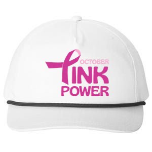 October Pink Power Breast Cancer Snapback Five-Panel Rope Hat