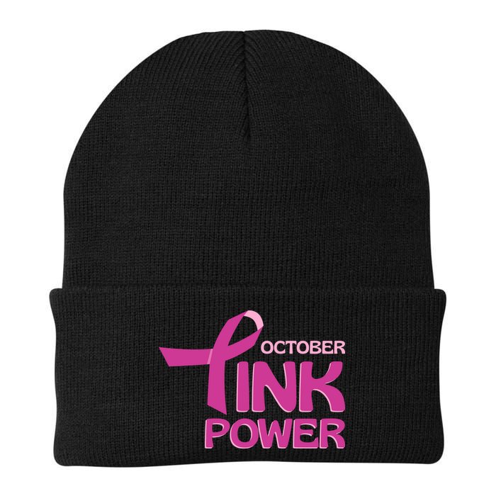 October Pink Power Breast Cancer Beanie