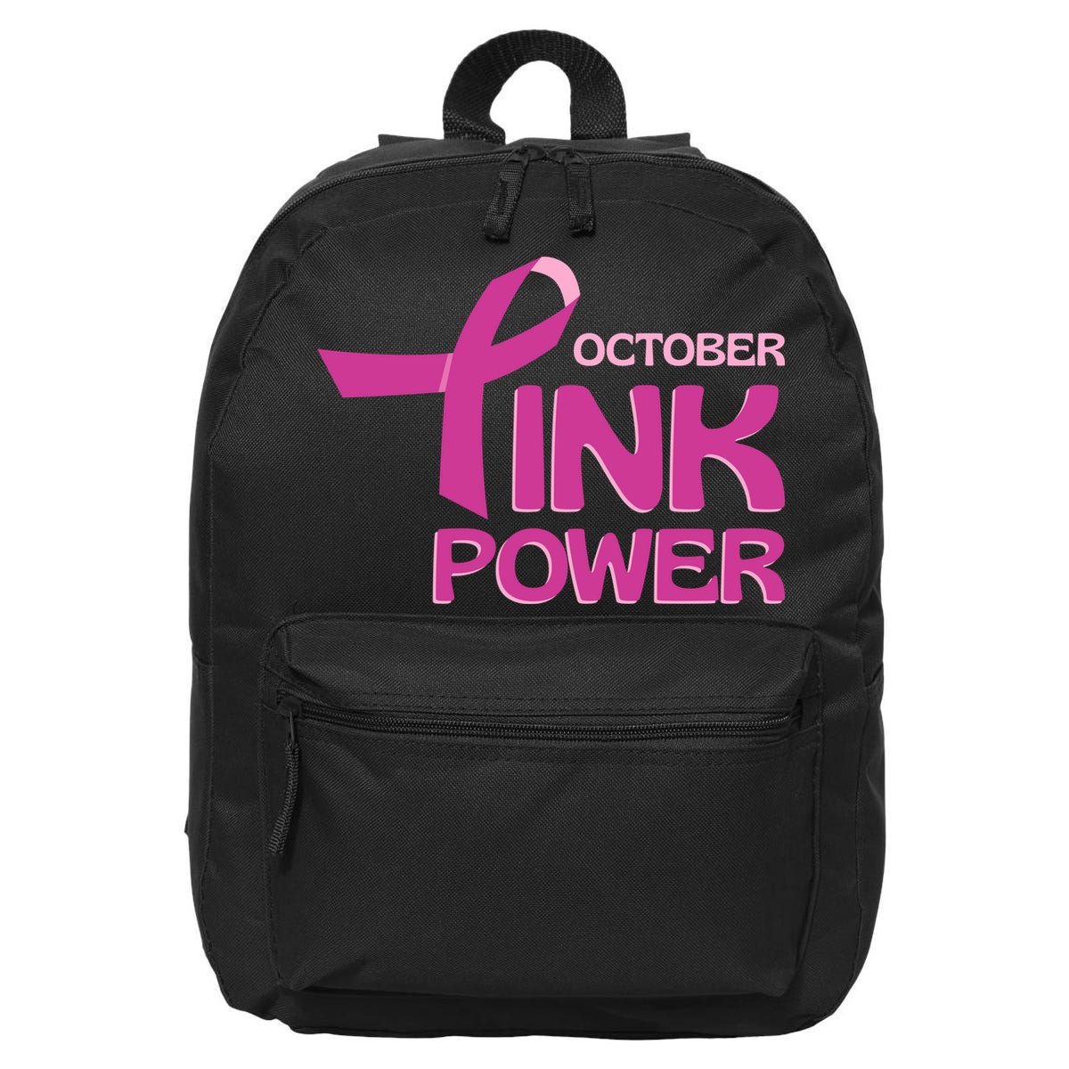 October Pink Power Breast Cancer 16 in Basic Backpack