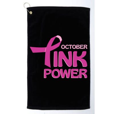 October Pink Power Breast Cancer Golf Towel