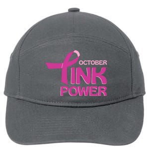 October Pink Power Breast Cancer 7-Panel Snapback Hat