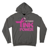 October Pink Power Breast Cancer Tall Hoodie