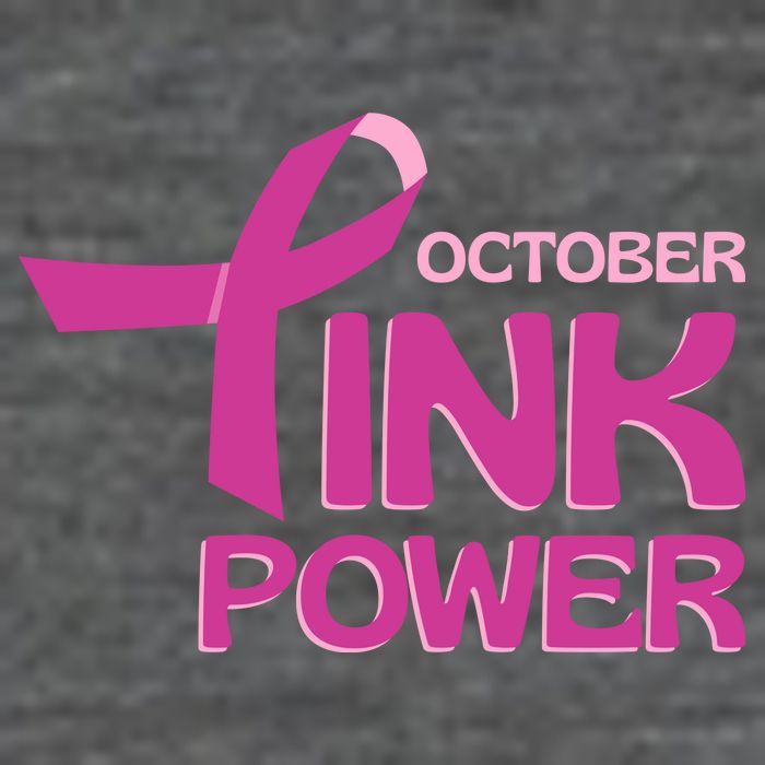 October Pink Power Breast Cancer Tall Hoodie