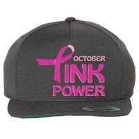 October Pink Power Breast Cancer Wool Snapback Cap