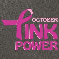 October Pink Power Breast Cancer Cotton Canvas Backpack