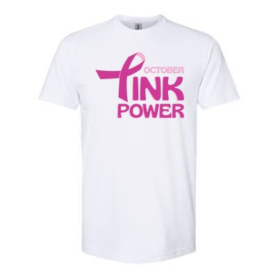 October Pink Power Breast Cancer Softstyle® CVC T-Shirt