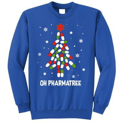 Oh Pharmatree Pills Christmas Tree Lights Pharmacy Crew Funny Gift Sweatshirt