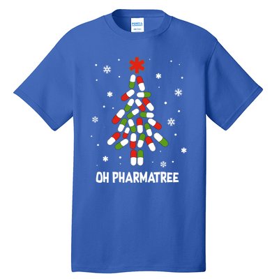 Oh Pharmatree Pills Christmas Tree Lights Pharmacy Crew Funny Gift Tall T-Shirt