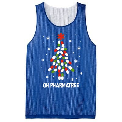 Oh Pharmatree Pills Christmas Tree Lights Pharmacy Crew Funny Gift Mesh Reversible Basketball Jersey Tank