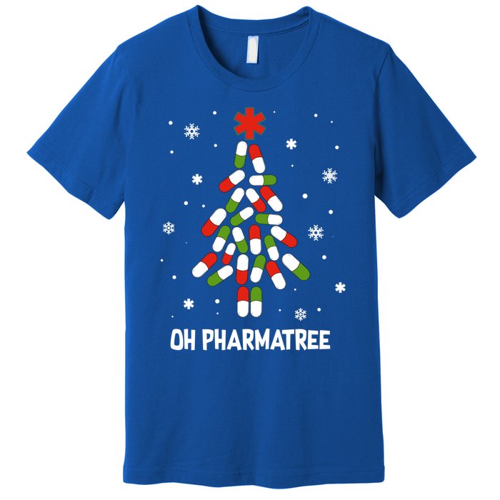 Oh Pharmatree Pills Christmas Tree Lights Pharmacy Crew Funny Gift Premium T-Shirt