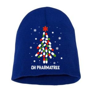 Oh Pharmatree Pills Christmas Tree Lights Pharmacy Crew Funny Gift Short Acrylic Beanie