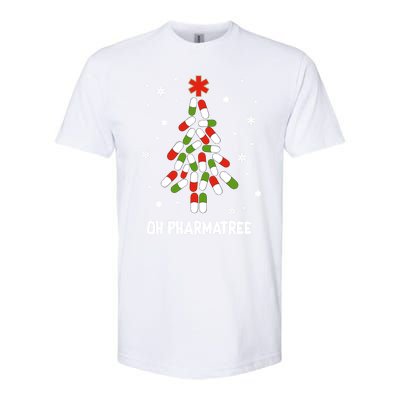 Oh Pharmatree Pills Christmas Tree Lights Pharmacy Crew Funny Gift Softstyle CVC T-Shirt