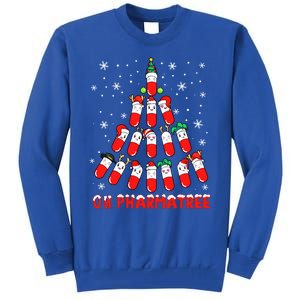 Oh Pharmatree Pills Christmas Tree Lights Pharmacy Crew Team Meaningful Gift Tall Sweatshirt