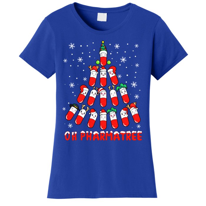 Oh Pharmatree Pills Christmas Tree Lights Pharmacy Crew Team Meaningful Gift Women's T-Shirt