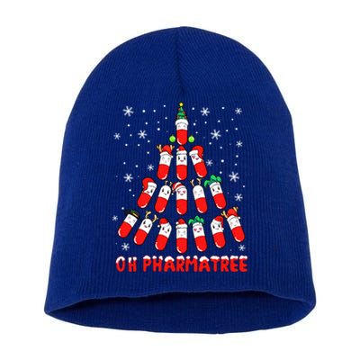 Oh Pharmatree Pills Christmas Tree Lights Pharmacy Crew Team Meaningful Gift Short Acrylic Beanie