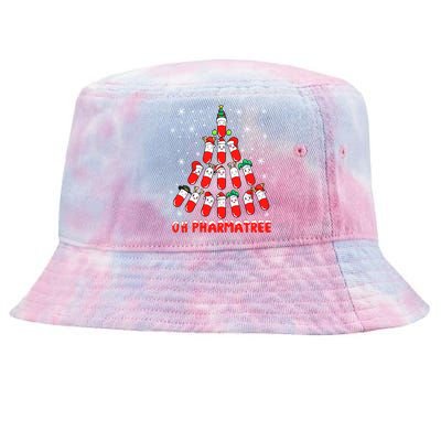 Oh Pharmatree Pills Christmas Tree Lights Pharmacy Crew Team Meaningful Gift Tie-Dyed Bucket Hat