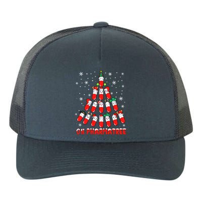 Oh Pharmatree Pills Christmas Tree Lights Pharmacy Crew Team Meaningful Gift Yupoong Adult 5-Panel Trucker Hat