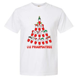 Oh Pharmatree Pills Christmas Tree Lights Pharmacy Crew Team Meaningful Gift Garment-Dyed Heavyweight T-Shirt