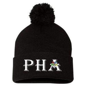 OES PHA Prince Hall Order The Eastern Star Thanksgiving Gift Pom Pom 12in Knit Beanie