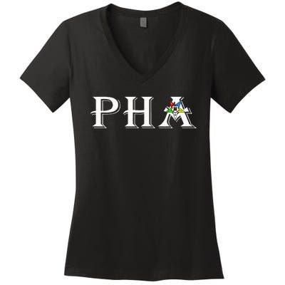 OES PHA Prince Hall Order The Eastern Star Thanksgiving Gift Women's V-Neck T-Shirt