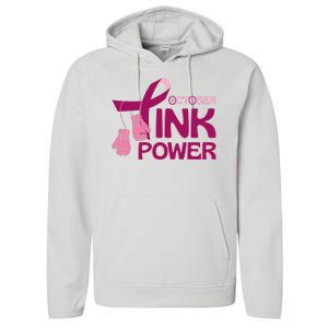 October Pink Power Breast Cancer Performance Fleece Hoodie