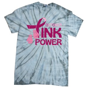 October Pink Power Breast Cancer Tie-Dye T-Shirt