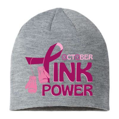 October Pink Power Breast Cancer Sustainable Beanie