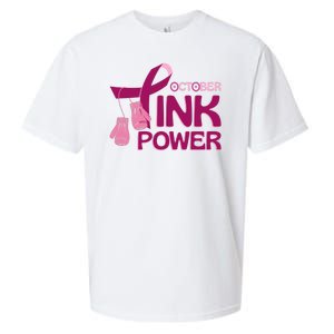 October Pink Power Breast Cancer Sueded Cloud Jersey T-Shirt