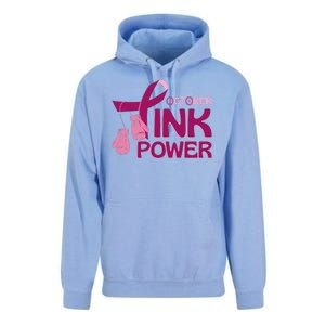 October Pink Power Breast Cancer Unisex Surf Hoodie