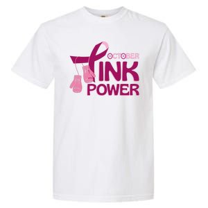 October Pink Power Breast Cancer Garment-Dyed Heavyweight T-Shirt