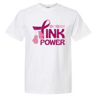 October Pink Power Breast Cancer Garment-Dyed Heavyweight T-Shirt