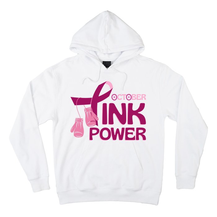 October Pink Power Breast Cancer Hoodie